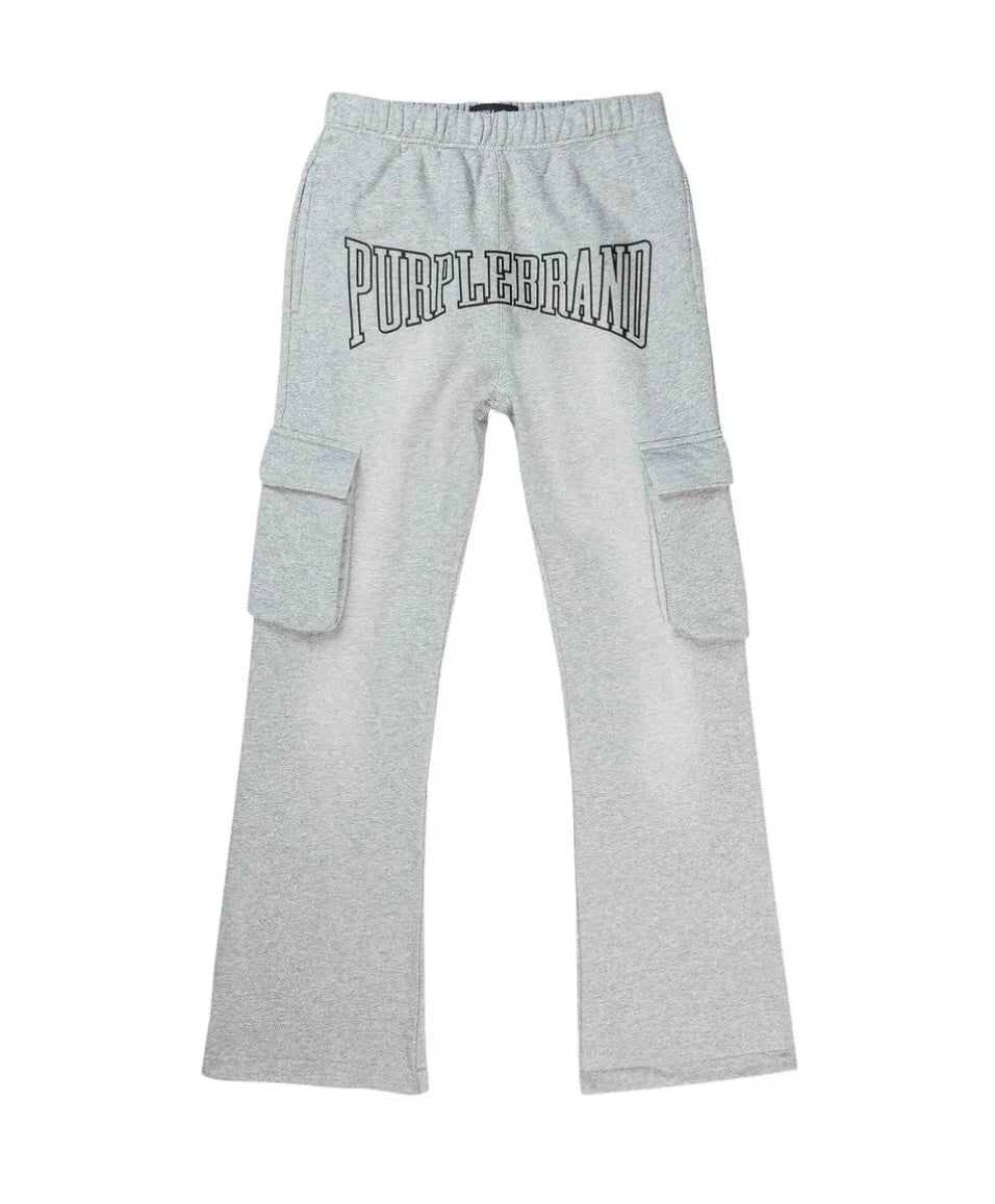 PURPLE MWT FLEECE FLARED PANT