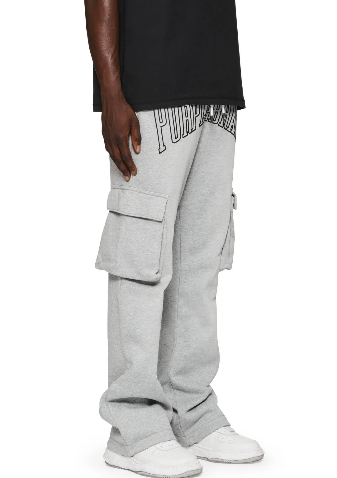 PURPLE MWT FLEECE FLARED PANT